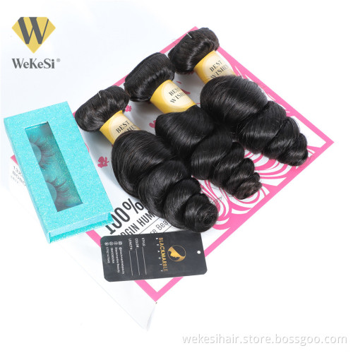 Wekesi Free Sample Raw Virgin Cuticle Aligned Hair Wholesale Brazilian Cuticle Aligned Virgin Hair Vendor Remy 100 Human Hair